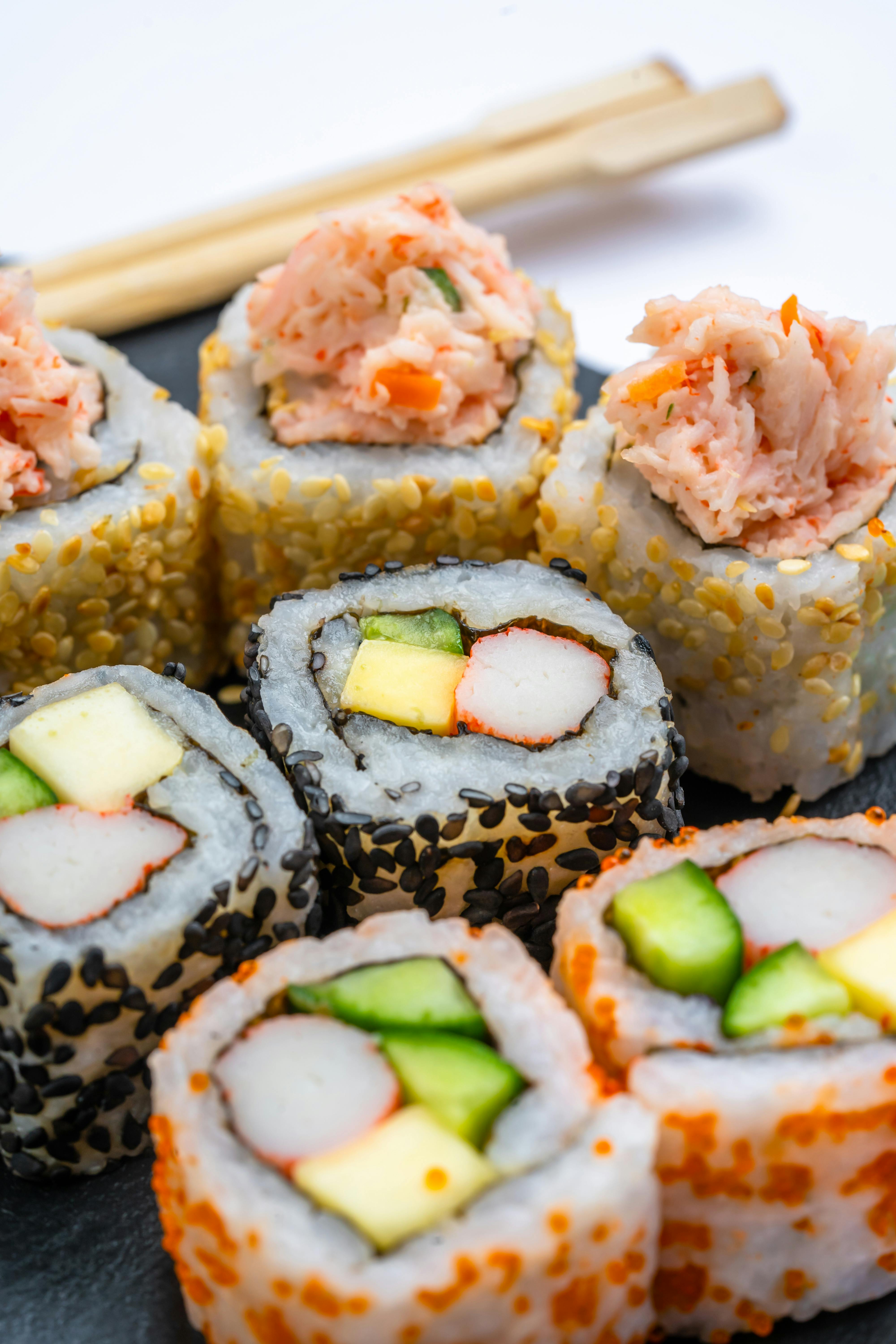 Sushi photo from Pexels, image 10311486
