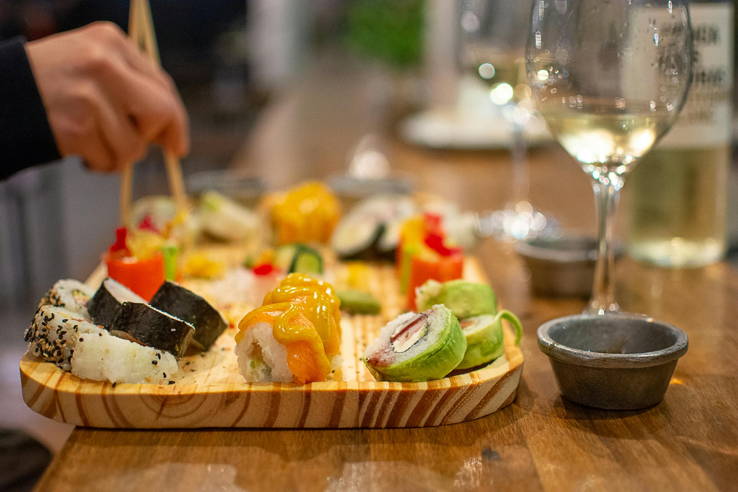 Sushi photo from Pexels, image 12026747