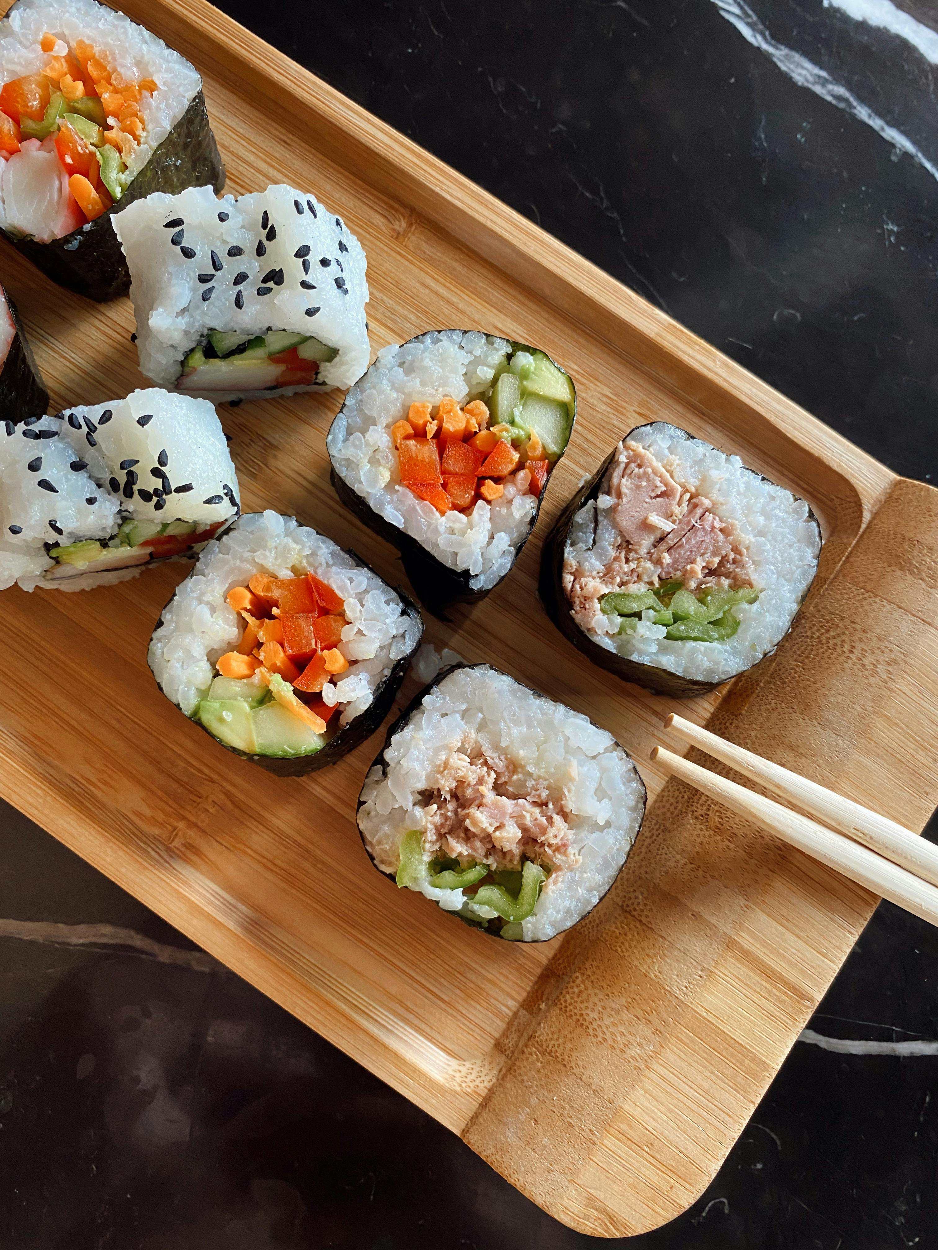 Sushi photo from Pexels, image 13233519