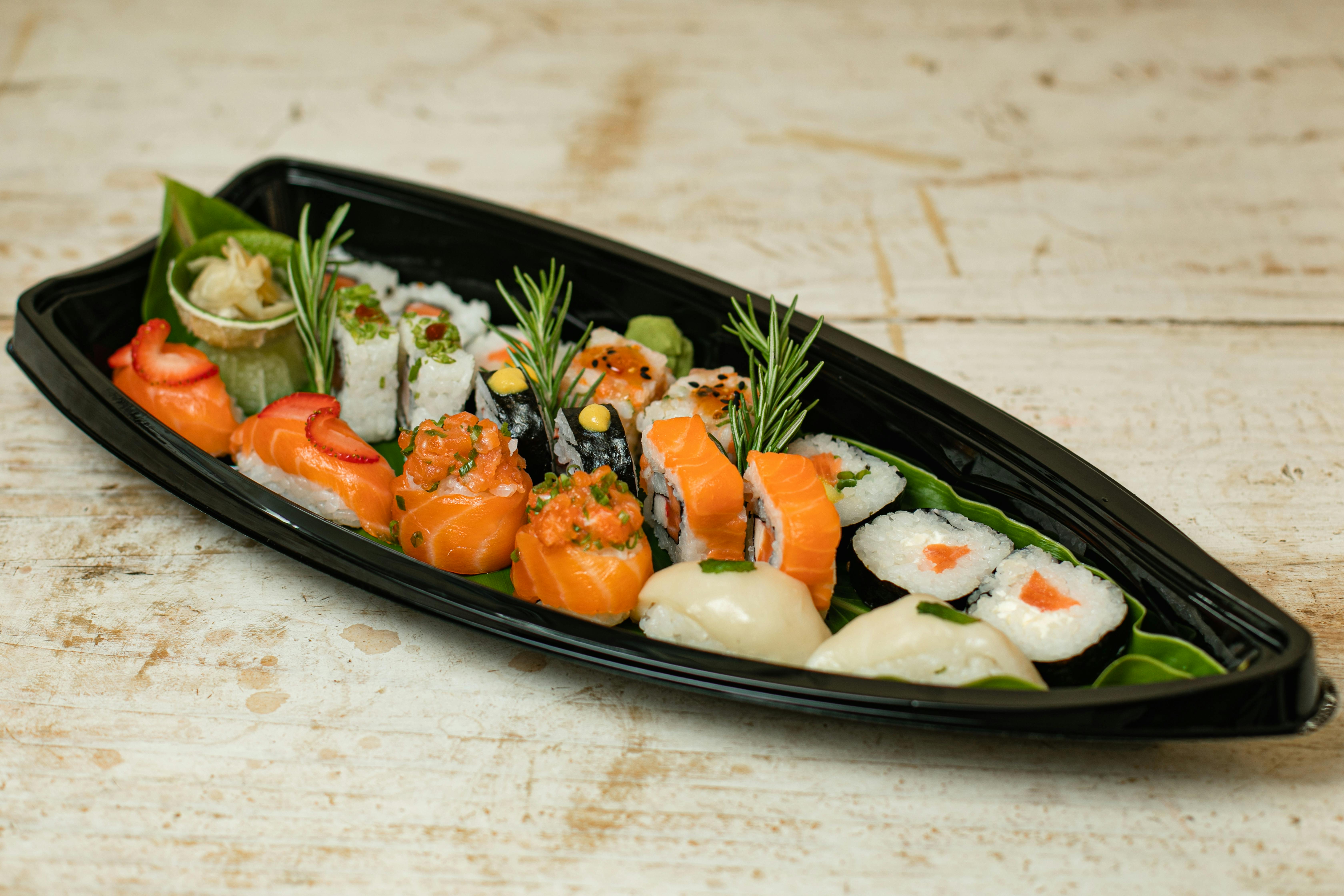 Sushi photo from Pexels, image 7719913
